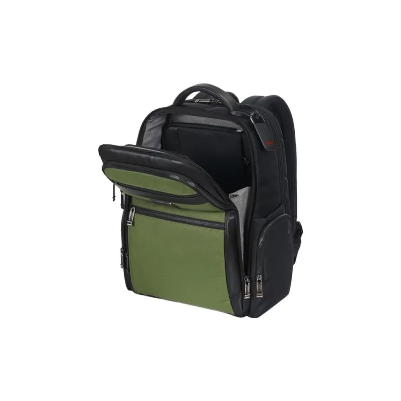 SAMSONITE Nylon With Cow Leather Backpack Regular Men's Dark Green-2