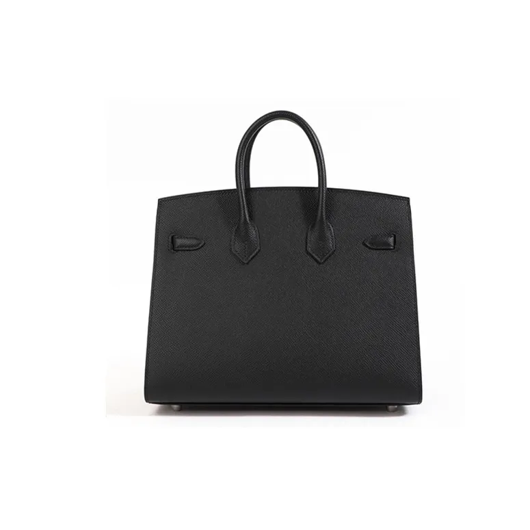 HERMES Birkin Epsom Leather Birkin Bag Handbag Women's Noir Black-4