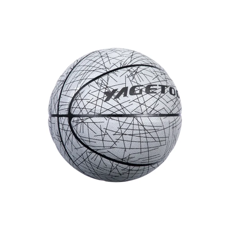 YAGETOO PU Basketball Gray White Size 7 Ball Glow In The Dark Unisex-3