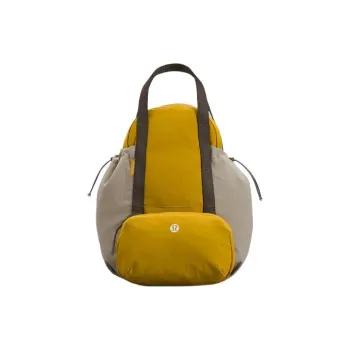 Lululemon Fabric Backpack Regular Unisex Yellow With Light Khaki Accents