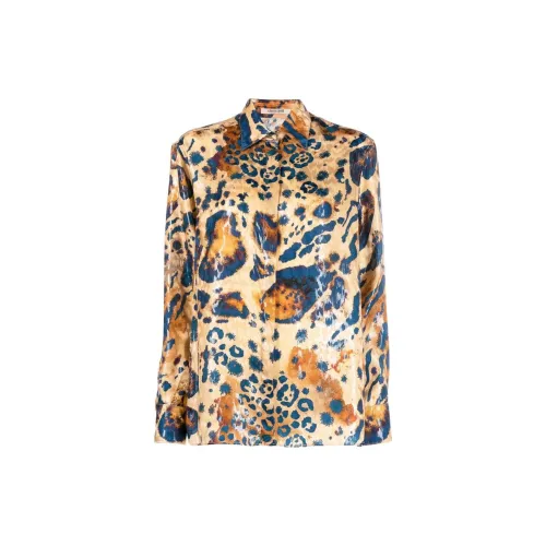 Roberto Cavalli Leopard-print Concealed Shirt