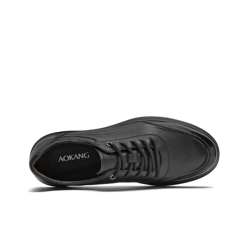 AOKANG Dress Shoes Men Low Top Black-3
