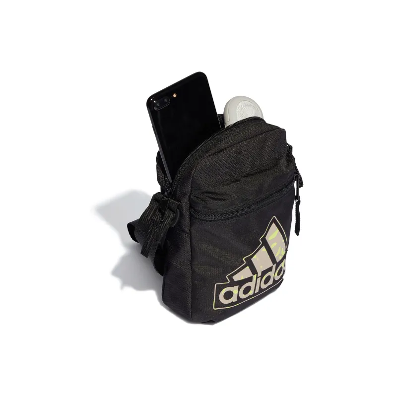 Adidas Essential Recycled Polyester Floral Fabric Shoulder Bag Crossbody Bag Regular Unisex Black-3