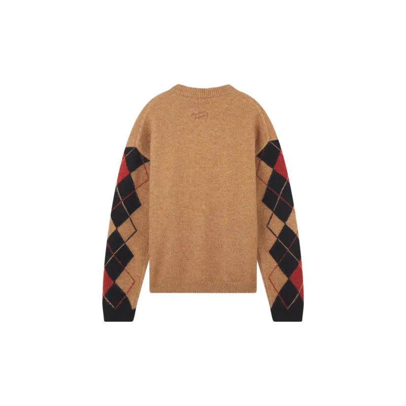 Maison Kitsune Argyle pattern Crew neck Jumper-1