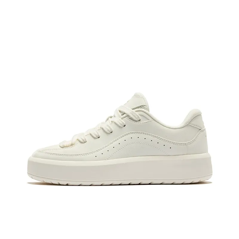 Erke Rose 2.0 Anti Slip Wear Resistant Low Top Skateboard Shoes Women's Microcrystal White-0