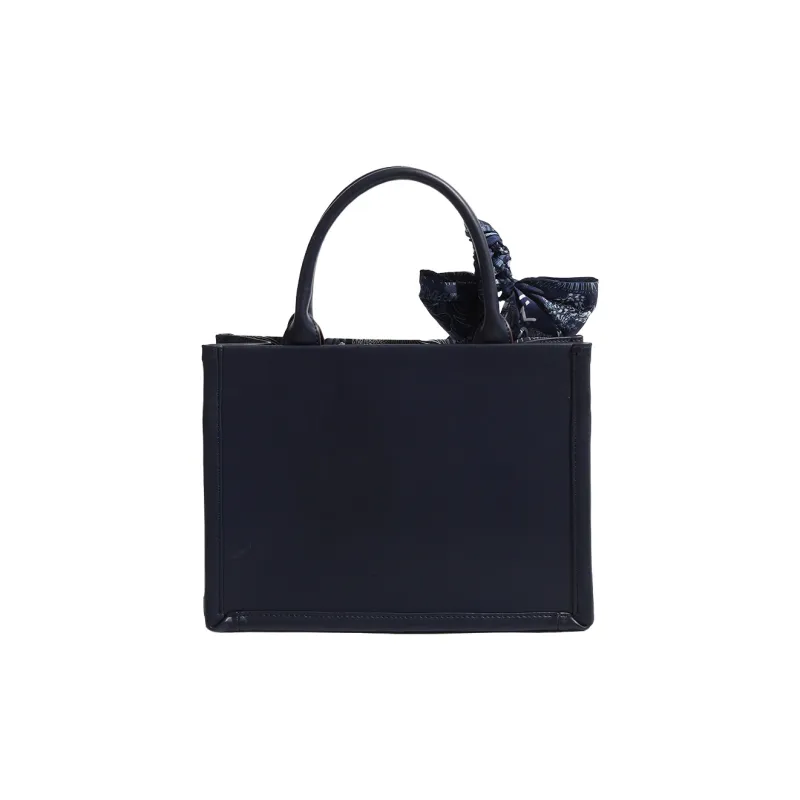 MISS GAIL Artificial Leather Tote Bag, Shopping Bag, Handbag Medium Size Women's Blue/Gray-11