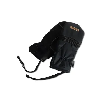 NOVEMBER SNOWMATERIAL Ski Gloves Leather Unisex Black