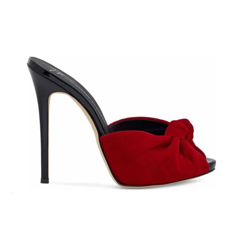 Giuseppe Zanotti Bridget 120mm Velvet Sandals Women's-1