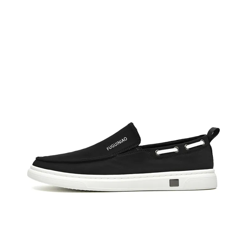 Rich Birds Cushioned Wear Resistant Slip Resistant Low Top Skateboard Shoes Men's Black-0