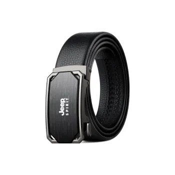 JEEP SPIRIT Automatic Buckle High End Elegant Cow Leather Leather Belts Men's Width 3.5CM