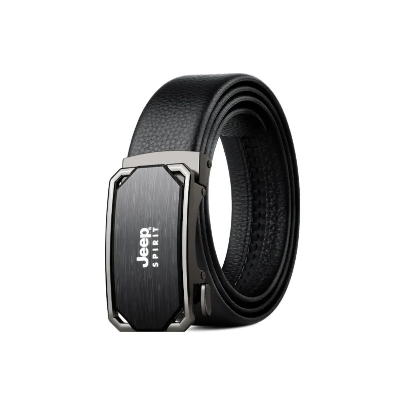 JEEP SPIRIT Automatic Buckle High End Elegant Cow Leather Leather Belts Men's Width 3.5CM-0