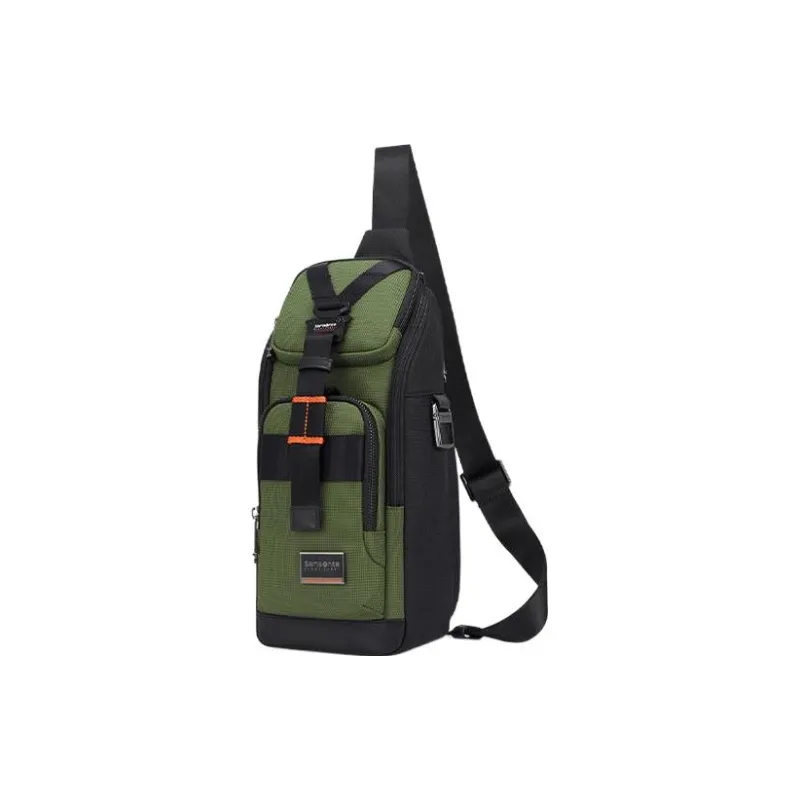 SAMSONITE Nylon Shoulder Bag Crossbody Bag Fanny Pack Sling Bag Regular Men's Dark Green-1