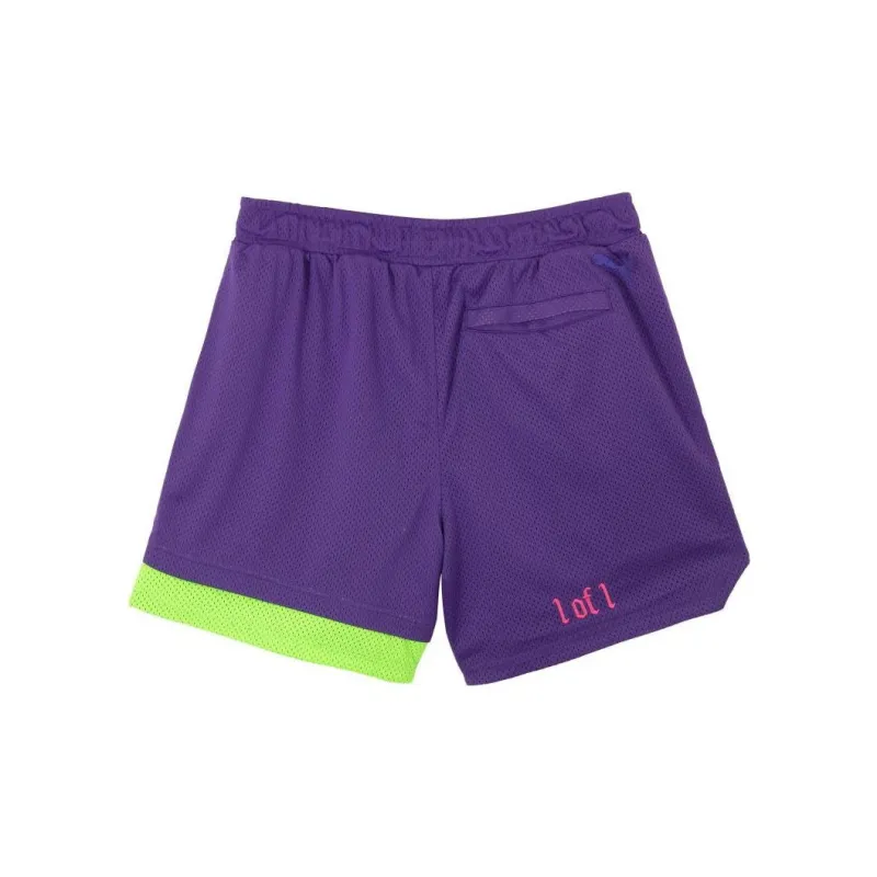 PUMA x Toxic Ralph Casual Shorts Men's Violet-Fluorescent Green-1