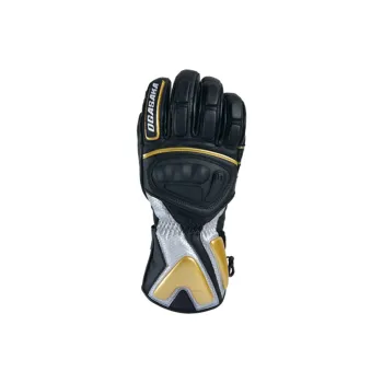 NOVEMBER SNOWMATERIAL Ski Gloves Cow Leather+Synthetic Leather Unisex Black Yellow