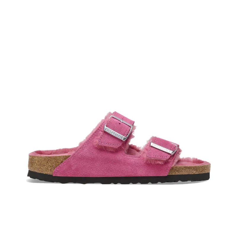 Birkenstock Arizona Shearling Suede Fuchsia Tulip-1