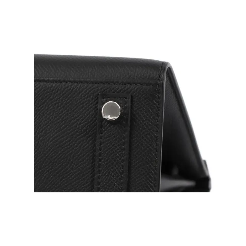 HERMES Birkin Epsom Leather Birkin Bag Handbag Women's Noir Black-13