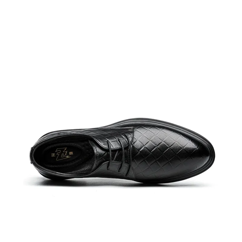 CHINT Dress Shoes Men Low Top Black-2