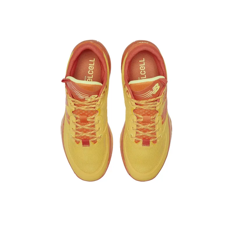 New Balance Hesi Slip Resistant Low Top Vintage Basketball Shoes Men's Orange Yellow-3