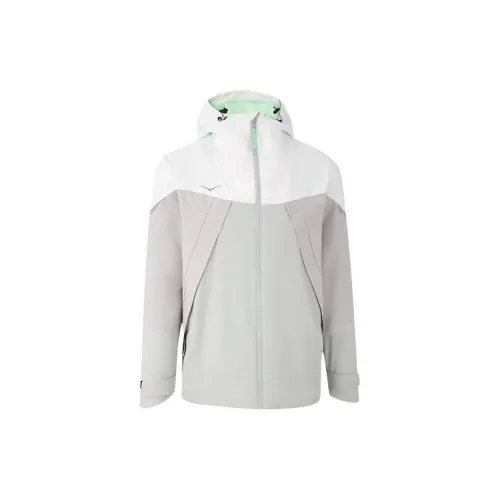 HOKA ONE ONE Windbreaker Jackets Men White/Gray Green