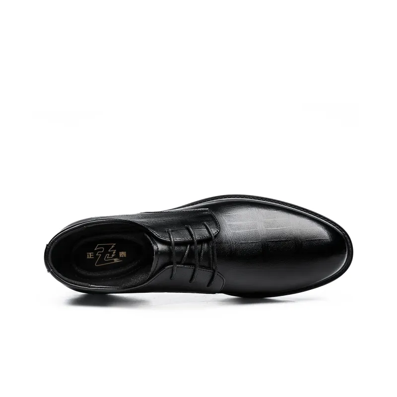 CHINT Dress Shoes Men Low Top Black-3