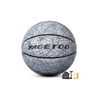 YAGETOO PU Basketball Gray White Size 7 Ball Glow In The Dark Unisex