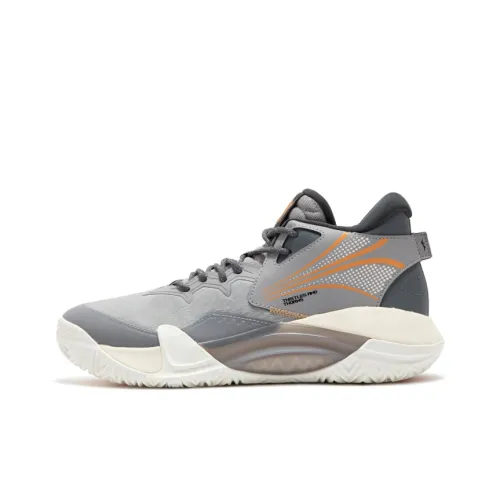 361° Thorns Basketball Shoes Men Mid Top Zinc Iron Gray/Intense Orange