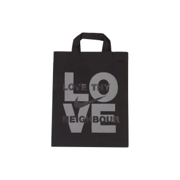 Nike LOVE THY NEIGHBOR Collaboration Cotton Tote Bag Shopping Bag Handbag Regular Unisex Black