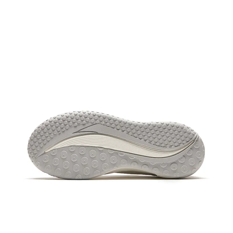 Anta Cookie Shoes Cushioning, Wear Resistant Low Top Skateboard Shoes Men's White Gray-3