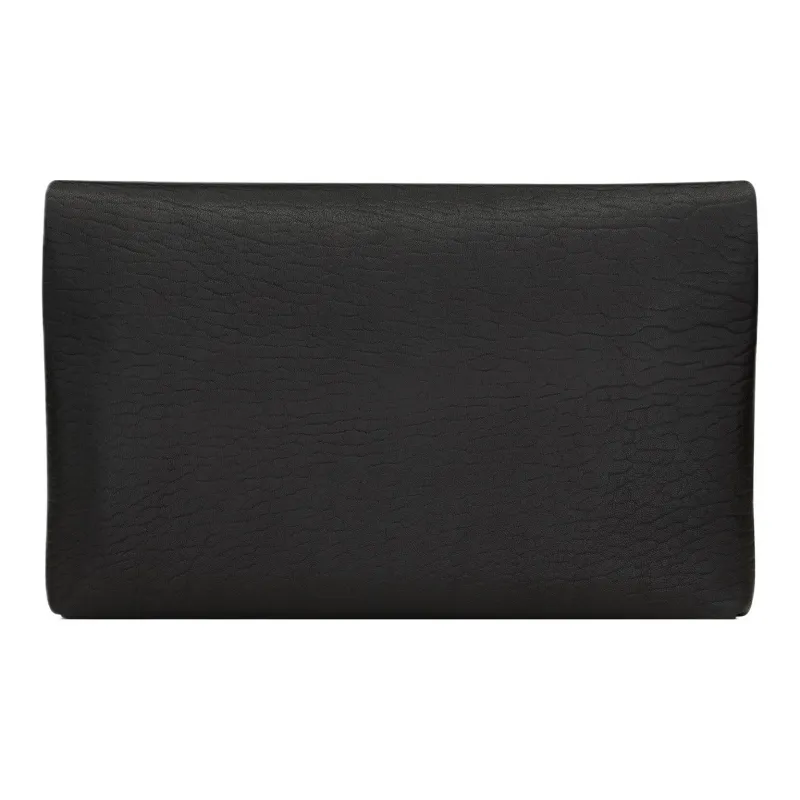 SAINT LAURENT Sheepskin Envelope Clutch Tubas Women's Black-3