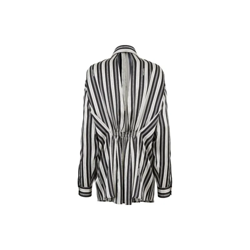FENDI Striped Silk Shirtdress-1