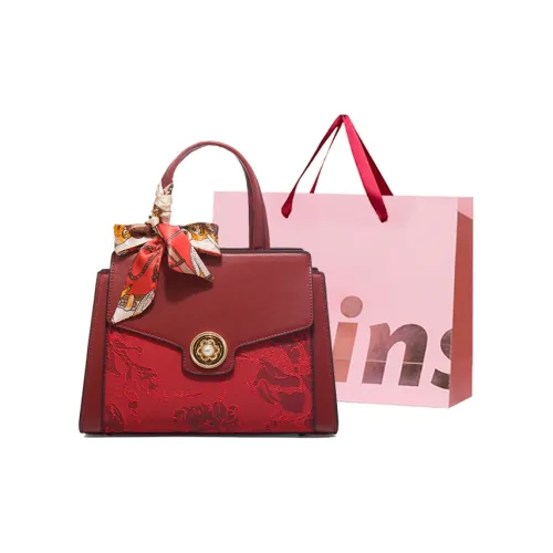 WHEELY BABY Handbags Burgundy Pink Shopping Bag