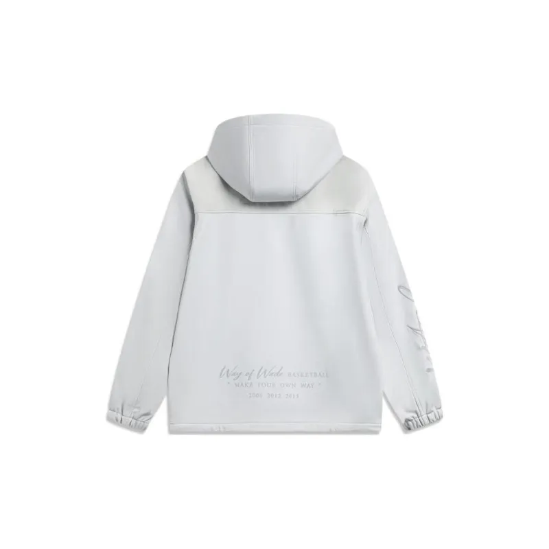 LiNing Wade Collection Jacket Men's Stone Gray Beige White-1