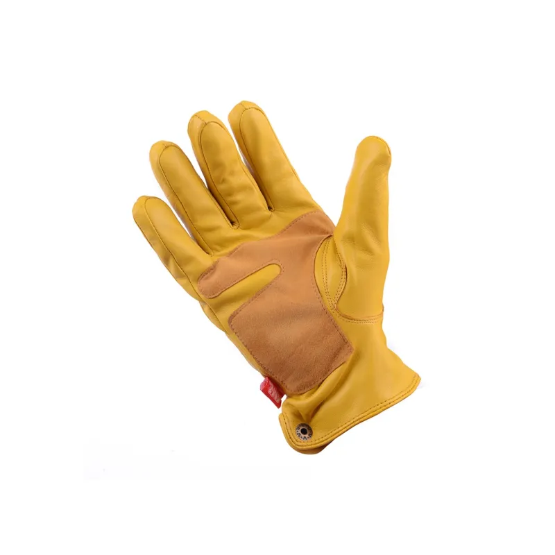 AMZ Riding Equipment Cycling Glove Unisex Sheepskin Vintage Yellow-1