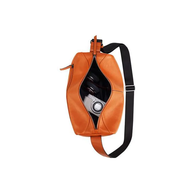 SAMSONITE Cow Leather Shoulder Bag Crossbody Bag Regular Women's Orange-4