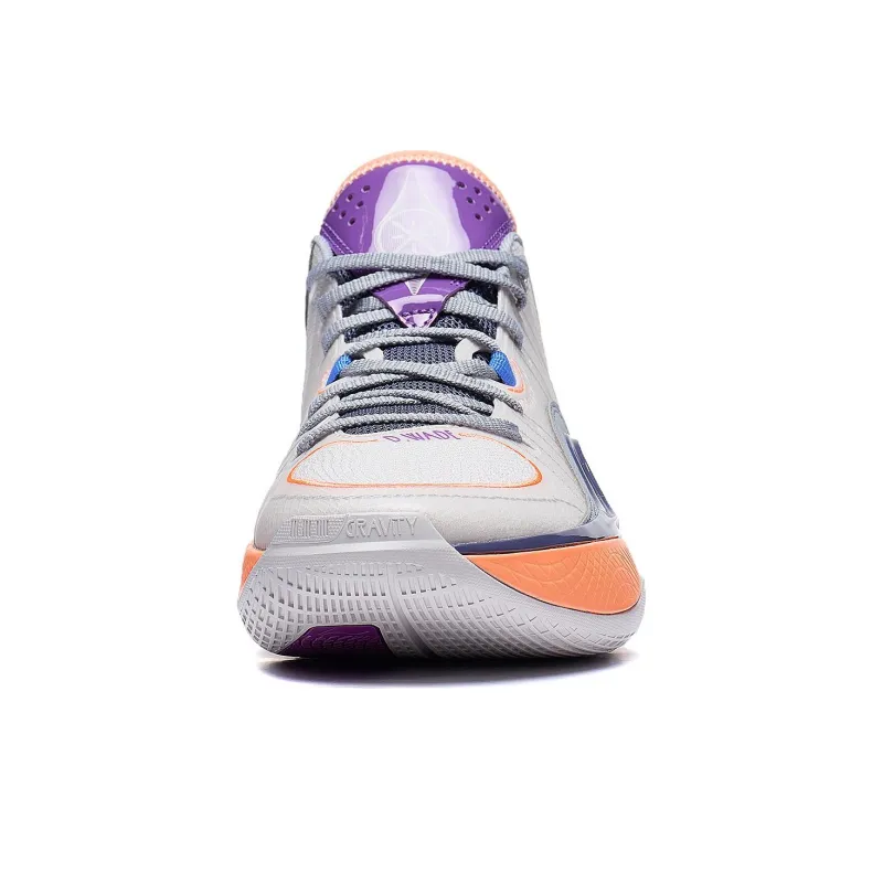 LiNing Wade Shadow 5 Cushioning, Slip Resistant, Rebound Mid Top Basketball Shoes Men's White Sand Gray-4