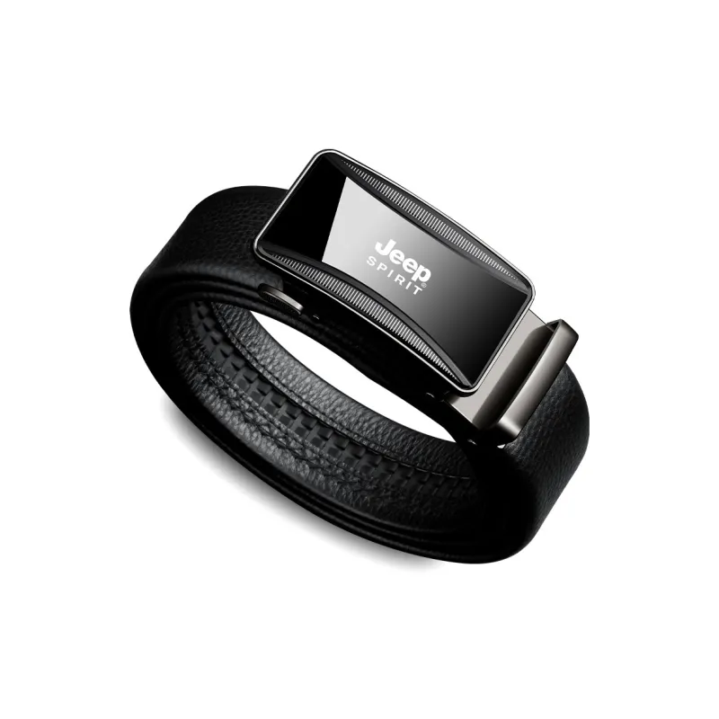 JEEP SPIRIT Automatic Buckle Casual Business Brand Luxury Trendy Ins Cow Leather Leather Belts Men's Width  3.5cm-1