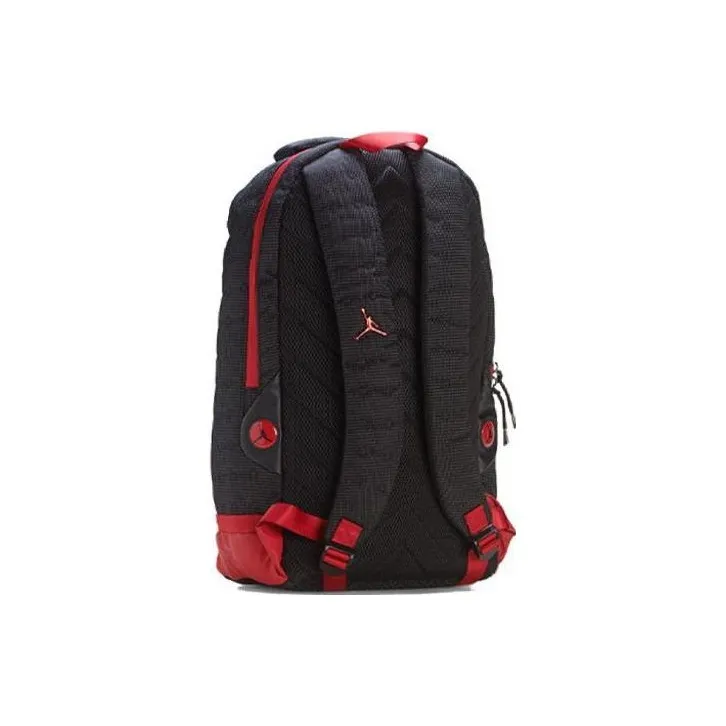 Jordan Polyester Basketball Bag Backpack Unisex Bred Black Red-2