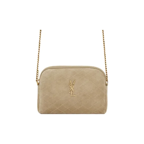 SAINT LAURENT skirt Suede Clutches Shoulder Bag Crossbody Bag Regular Women's Matte Gold