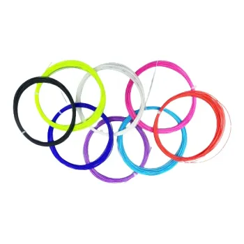 JNM Stretchable Feather Badminton Racket Strings Multi colored Nylon 28 Lbs