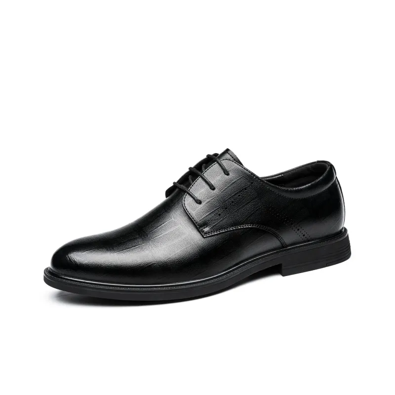 CHINT Dress Shoes Men Low Top Black-1