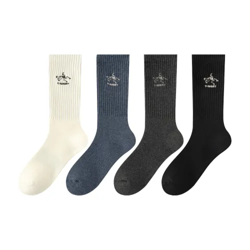 AUGUST Mid-Calf Socks Men's 4 Pack