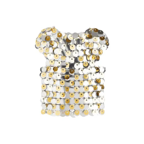 H&M X Rabanne Co-brand Crop Tops Women's Gold