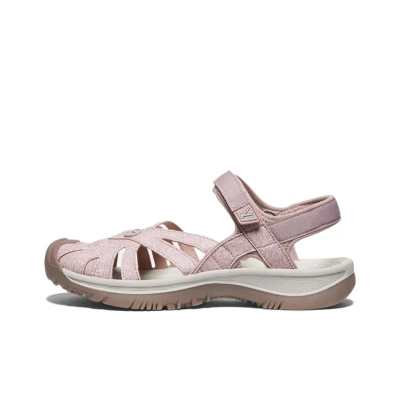 KEEN Rose Sandal Non-slip Breathable And Wear-resistant Beach Sandals Women's Light Yellow Umber-0