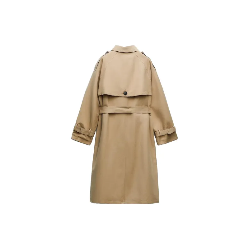 ZARA Trench Coat Women's Light Camel-1