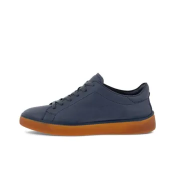 Ecco Low Top Skateboard Shoes Men's Blue