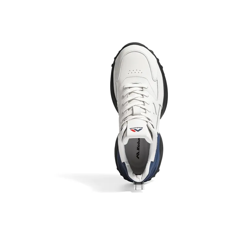 KOLUMB High Top Casual Shoes Men's White Blue-4