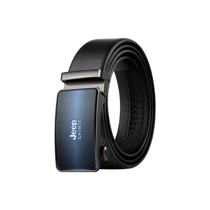 JEEP SPIRIT Automatic Buckle Business Youth Cow Leather Leather Belts Men's Width 3.5CM-0