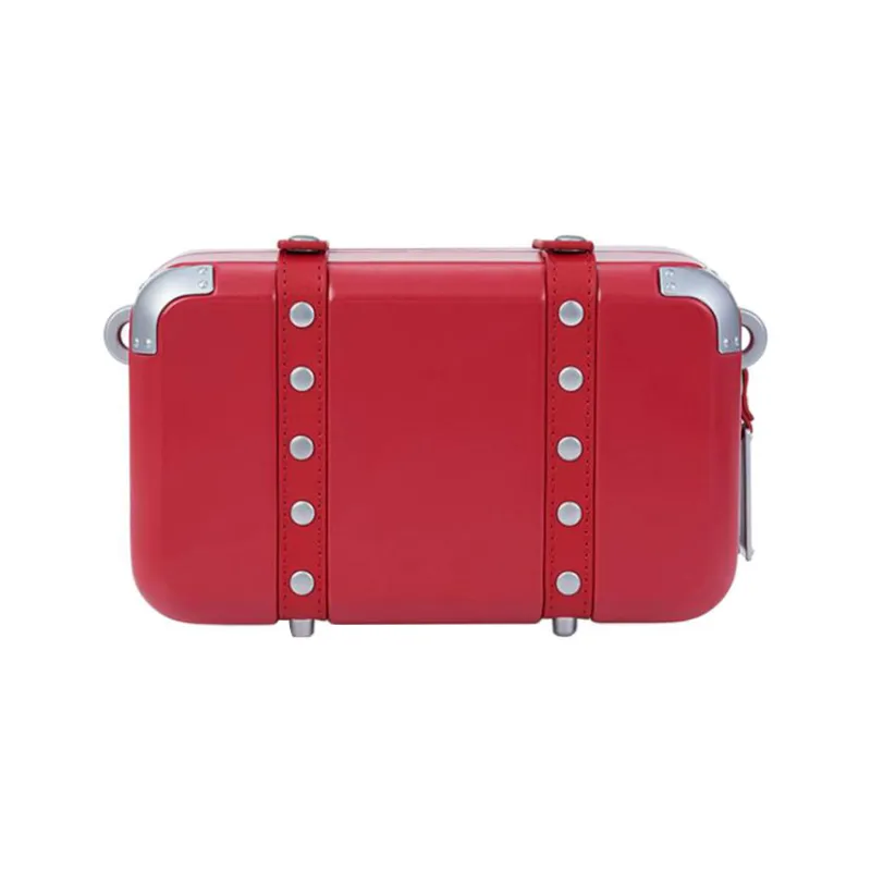 SAMSONITE Polycarbonate With Cow Split Leather Crossbody Bag Shoulder Bag Women's Red-0