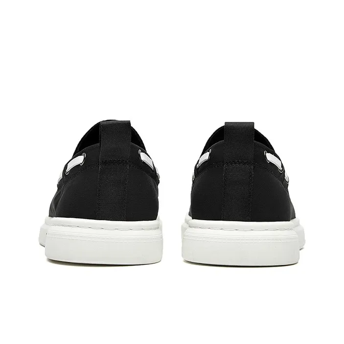 Rich Birds Cushioned Wear Resistant Slip Resistant Low Top Skateboard Shoes Men's Black-3