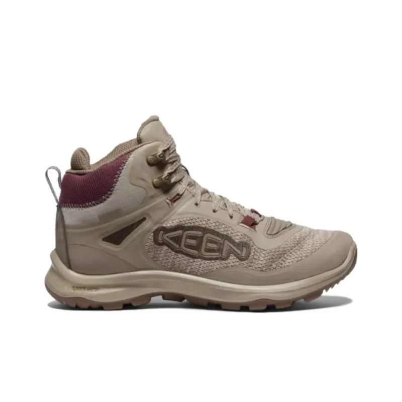 KEEN TERRADORA FLEX MID WP Abrasion Resistant Breathable High Top Hiking Shoes Women's Taupe-1